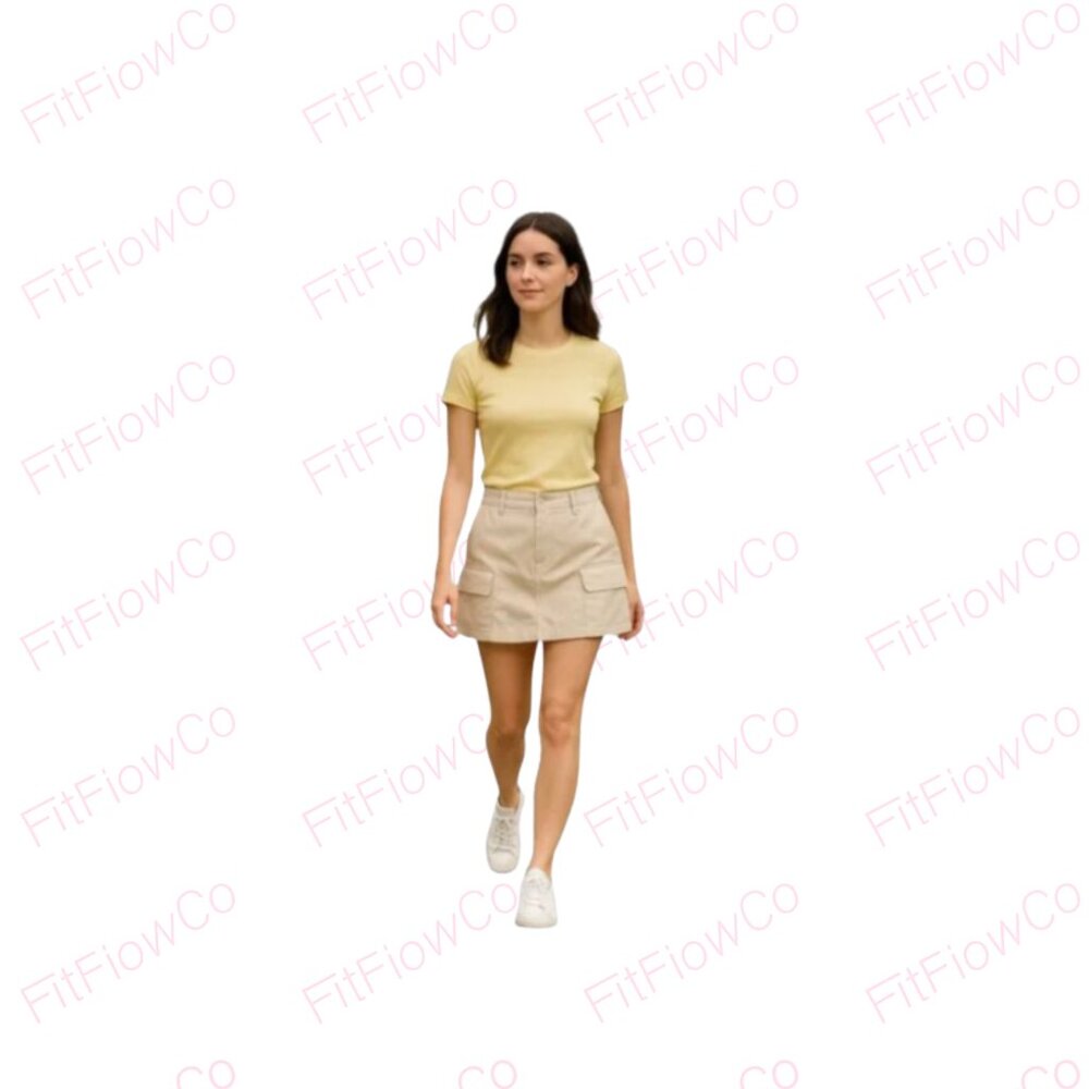 ZARA Cargo Skort – Light Beige – Size XS EUC
